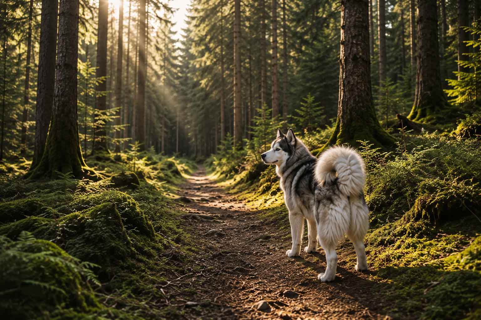 Manami auf einem Waldweg im Sauerland